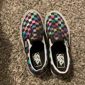 Rainbow holographic vans US women brand new